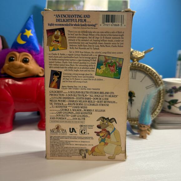 All Dogs Go to Heaven 1989 VHS Movie Tape & Sleeve Tested Working - Picture 2 of 3